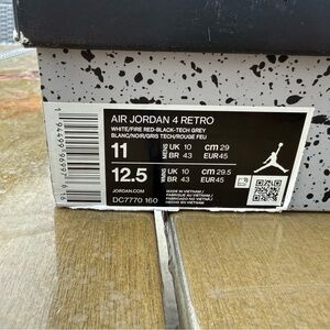 Jordan Air 4 Retro in White and Red